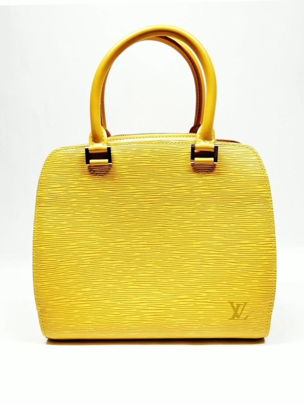 Authentic Louis Vuitton Pont Neuf Epi Leather Yellow Satchel Top Handle Designer - Picture 2 of 16